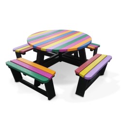 Plaswood® Family Hero Round Table Coloured